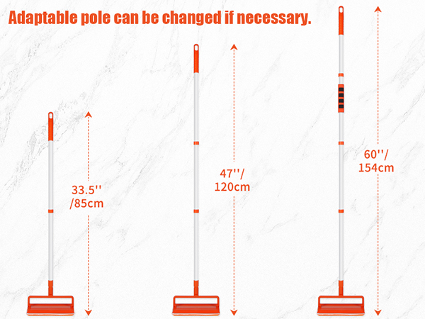 extendable long handle pole can be shortened for different requirements
