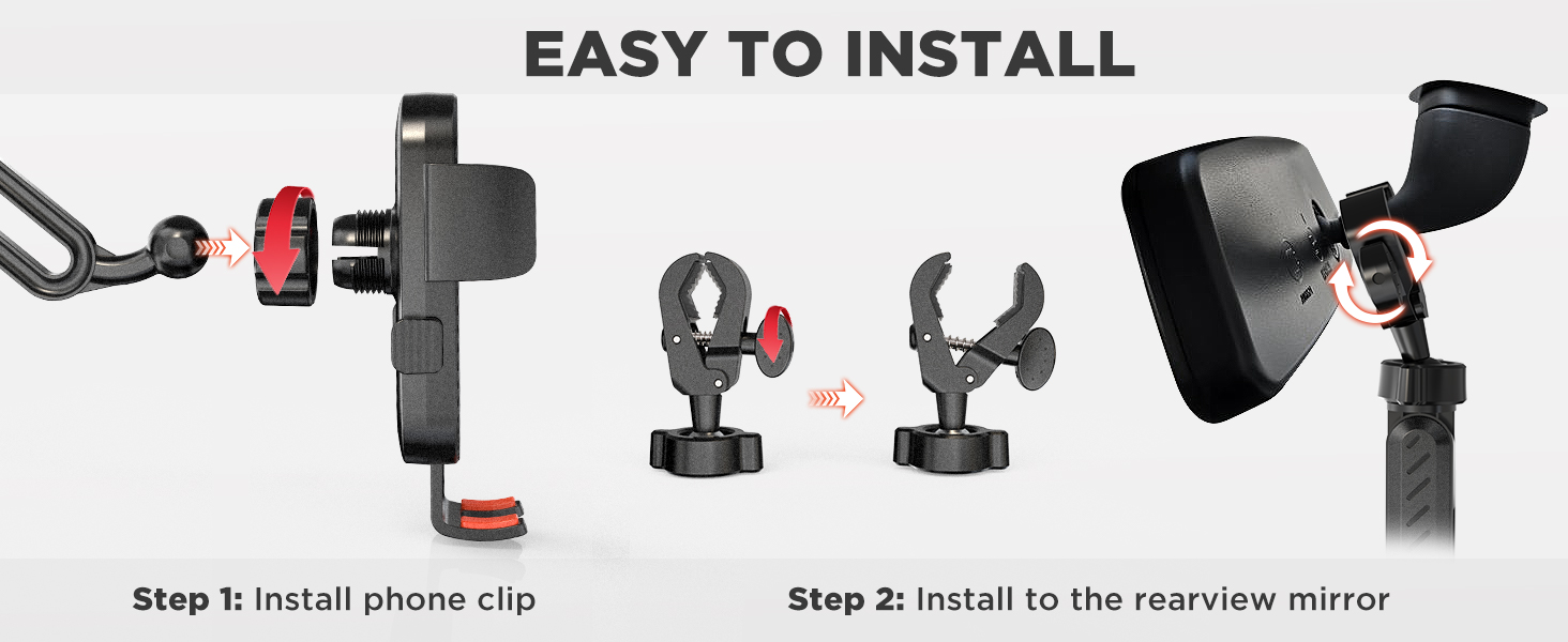 rearview mirror phone holder