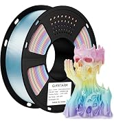 GIANTARM 3D Printer Filament Silk PLA,1.75mm Gradient Rainbow PLA Color Changing Filament with Va...