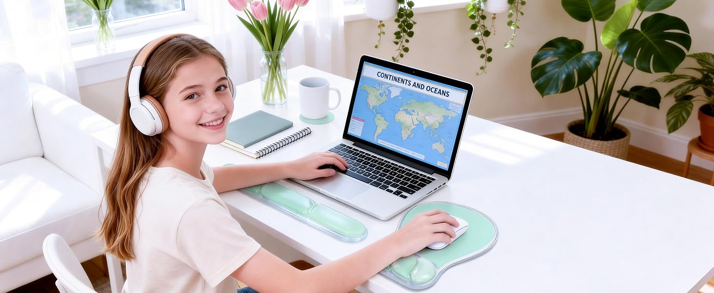 ergonomic mouse pad with wrist rest