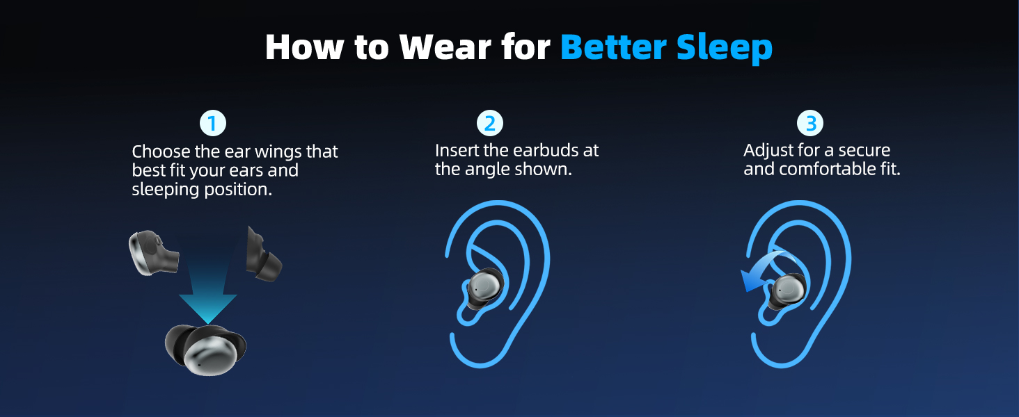 wireless bluetooth earbuds ear buds sleeping soft earbuds for sleeping side sleeping earbuds