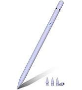 Lavender-colored stylus pen with replaceable tips, displayed with three small matching replacement nibs below it.