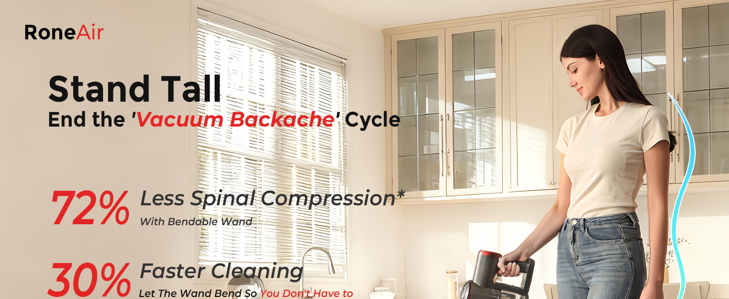 aspiradora para casa cordless vacuum cleans without bending 40KPA