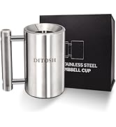 DITOSH Heavy Coffee Mug Challenge 304 Stainless Steel Dumbbell Cups Silver Overweight Sports Wate...