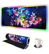 AIMSA RGB LED Gaming Mouse Pad, 14 Modes Glow Pad, Extra Large Gaming Mousepad, 35.4 x 15.8 inch ...