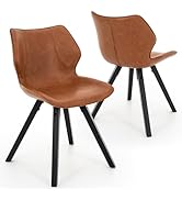 Brage Living Dining Chairs Set of 2, Modern PU Leather Kitchen Dining Room Chairs, Upholstered Ar...