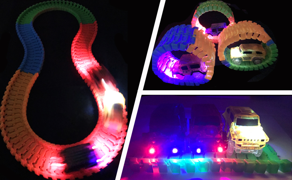 Tracks Cars Replacement only, Toy Cars for Most Tracks Glow in The Dark