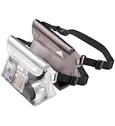 HEETA 2-Pack Waterproof Pouch with Waist Strap, Screen Touchable Dry Bag with Adjustable Belt for...