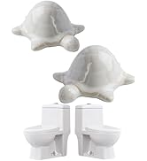 WANSHUNLMI White Toilet Floor Bolt Caps, Ceramic Sea Turtle Toilet Bolt Caps Cute Bathroom Decor,...