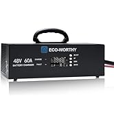 ECO-WORTHY Upgraded (Version 2) 48V 60A Lithium Battery Charger, Adjustable Voltage &amp; Current, CA...