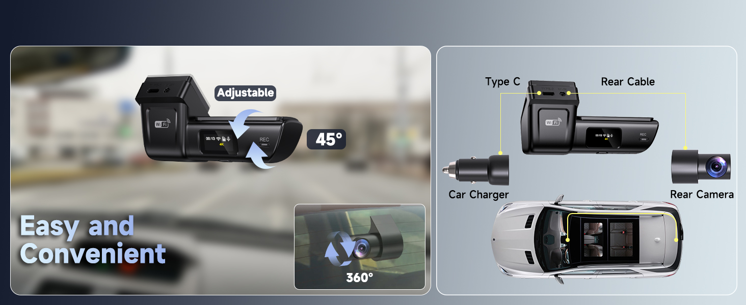 Easy and Convenient dash cam