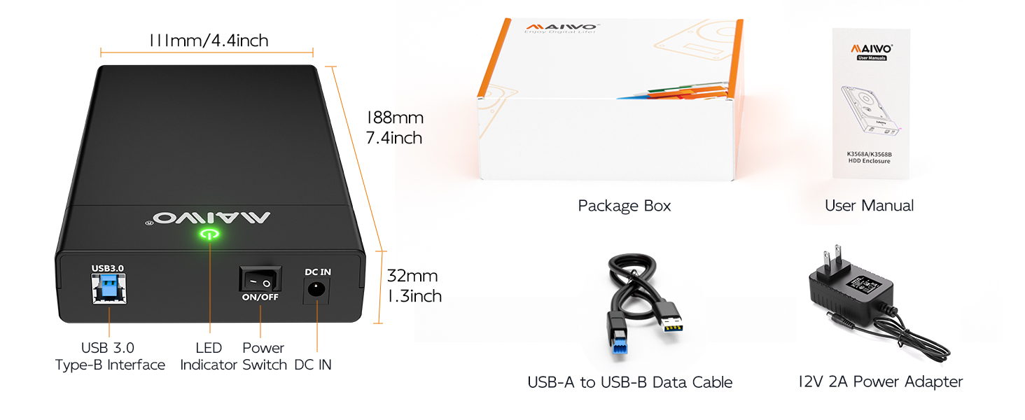 tool free plug and play USB 3.0 Type-B hard drive disk reader cabinet ssd hdd container shell holder
