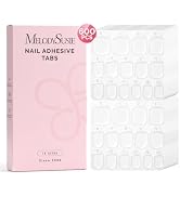 MelodySusie 600Pcs Strong Hold Nail Adhesive Tabs for Press On Nails – 20 Sheets 15 Sizes, 0.3mm ...