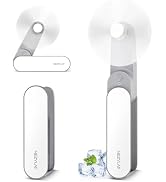 Nezylaf Handheld Mini Fan, 2 Speeds Rechargeable Travel Fan[9-15 Working Hours], Portable USB Sma...
