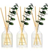 COCORRÍNA Eucalyptus Reed Diffuser Set of 3 - Lavender Eucalyptus, Black Forest, Clean Cotton Sce...