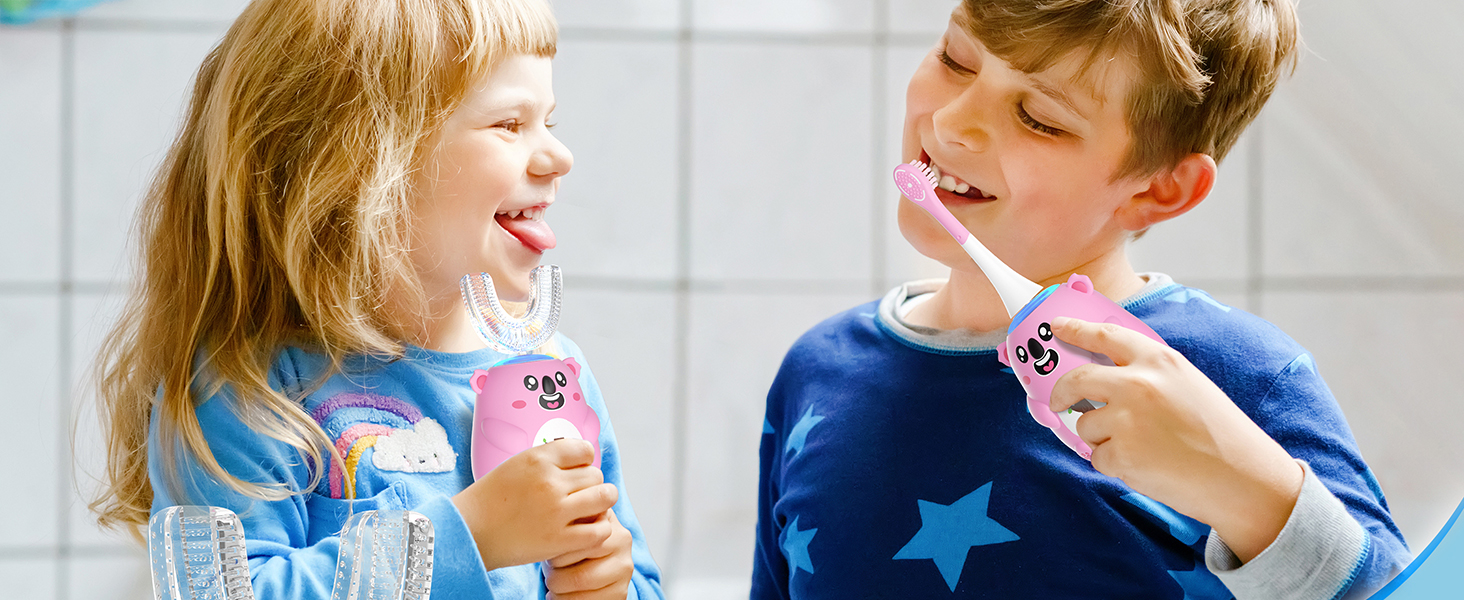 pink kids toothbrush