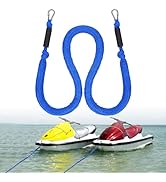 7-14FT Bungee Anchor Line - Elastic Anchor Bungee Dock Line for PWC, Absorbs Shock to Anchors and...