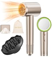 Hair Dryer with Diffuser for Curly Hair, 1400W High Speed Ionic Blow Dryer for Fast Drying, Porta...