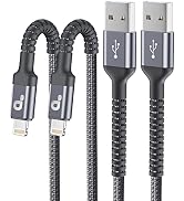 iPhone Charger Cable 2Pack 6FT, Nylon Braided Lightning Cable, [Apple MFi Certified] Fast Chargin...