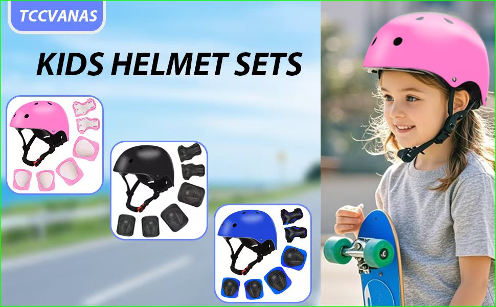 kids knee pads and elbow pads set helmet and pads for kids 8-14