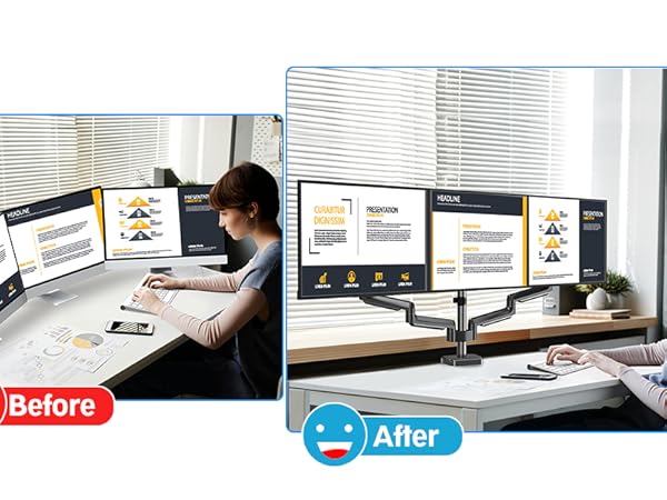 triple monitor stand medical