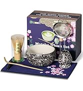 Dnnnii Matcha Whisk Set, 7 Pcs Ceramic Matcha Set Includes Matcha Bowl, Whisk and Holder, Bamboo ...