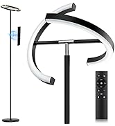 SIBRILLE LED Floor Lamp - Rotatable Standing Lamp with Touch &amp; Remote Control, 3000-6000K, 22W Mo...
