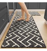 Kitchen Rugs Sets of 2-Colorful Non Slip Kitchen Mats for Floor-Thick,Moroccan Style Kitchen Deco...