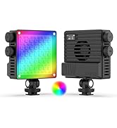 ULANZI LE20 RGB Video Light - 20W Pocket LED Camera Light with Cold Shoe, 5000mAh Rechargeable 25...