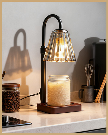 black candle warmer lamp with timer dimmer for Yankee candles