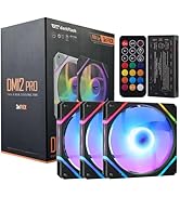 darkFlash 3-Pack 120mm PC Case Fans with Controller Hub & Remote, PWM ARGB Sync, Addressable RGB ...