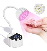 Makartt UV LED Nail Lamp - Gooseneck 34mW/cm² Flash Cure Lamp Rechargeable UV Light for Gel Nails...