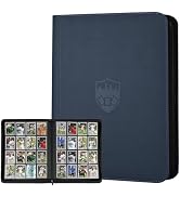 Trading Card Binder 16 Pocket, GERMUN PU Cover Card Binder for 1000+ Cards, Premium Trading Card ...