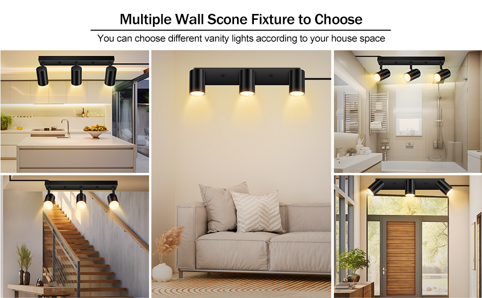 3 Light Track Lighting Kit,White 3 Way Modern Flexible Ceiling Spotlight
