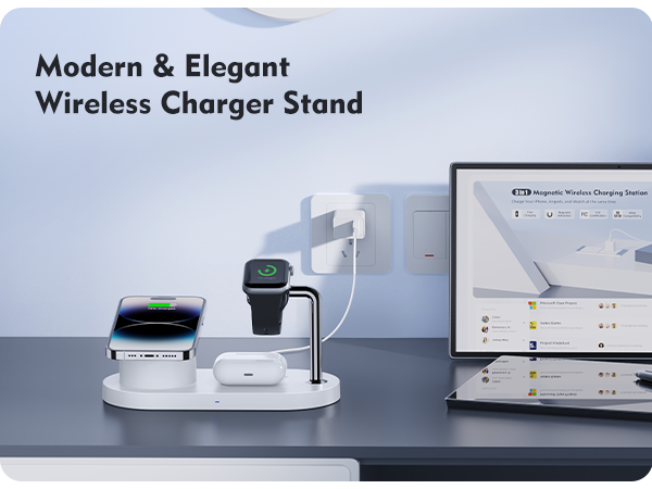 Modern & Elegant Wireless Charger Stand