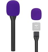 SUNMON Handheld Mic Stand for Rode Wireless Mic with Pop Filter(Purple), Holder for Rode Go 2/Wir...