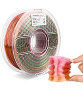 AMOLEN TPU 3D Printer Filament, Transparent Multicolor Rainbow TPU 1.75mm, Color Change Flexible ...