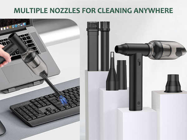 Replaces Compressed Air Cans