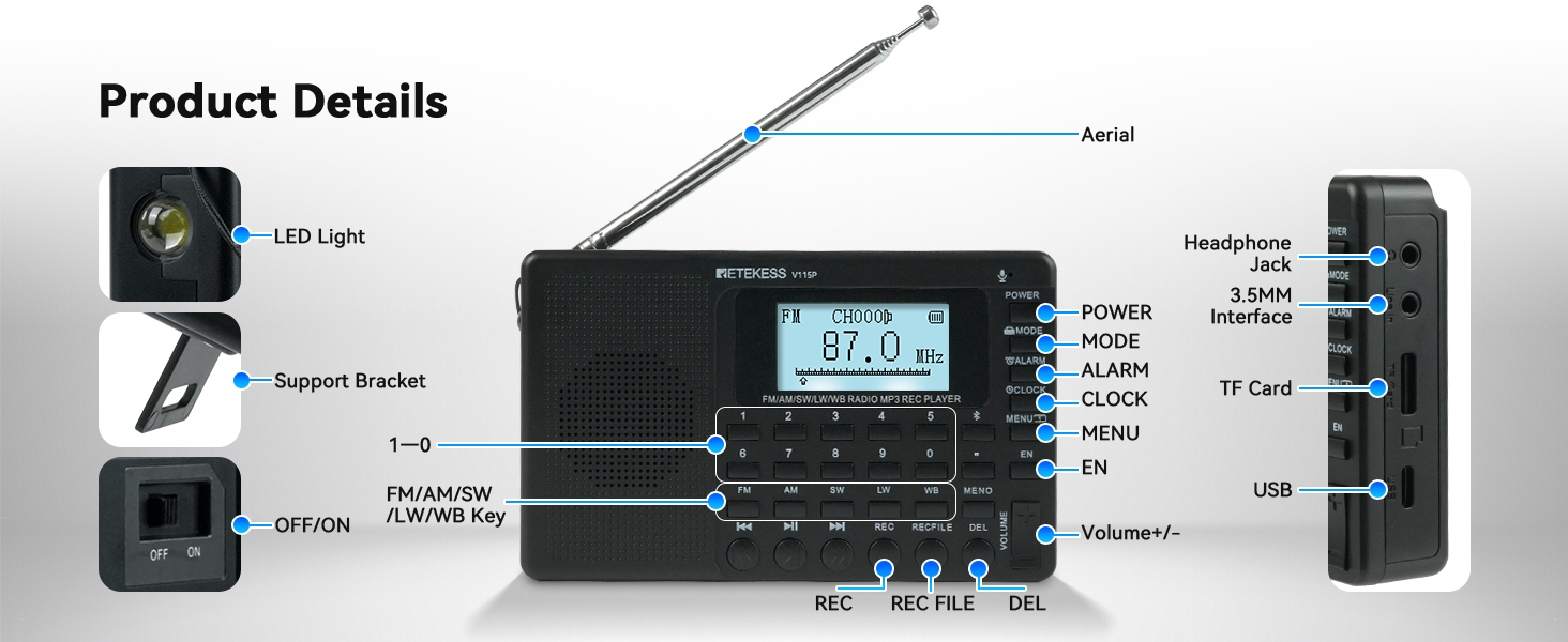 radio,radios portable am fm,shortwave radio,small radio,retekess radio,am fm radio