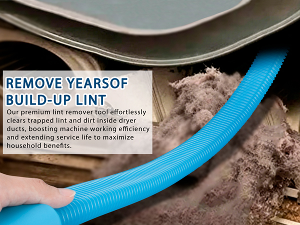 Universal Dryer Vent Cleaning Kit with Vacuum Hose Attachments