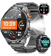 Military Smart Watches for Men Fitness Tracker Watch, 1.91" Men's Smart Watch with 1000mAh/5 ATM ...