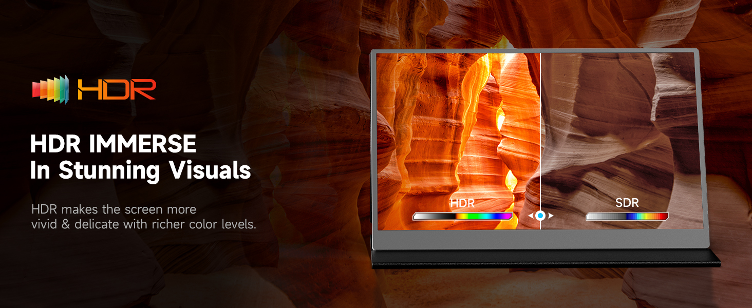 AYY Portable Monitor for Laptop 15.6 Inch FHD 1080P