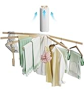 Vikaqi Wall Mounted Laundry Drying Rack, Foldable Wall Octopus Clothes Drying Rack Folding Indoor...