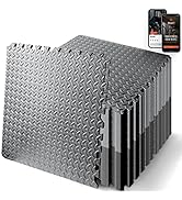 Thick Puzzle Exercise Mat, 50 Pcs EVA Foam Interlocking Tiles Protective Flooring for Gym Equipme...