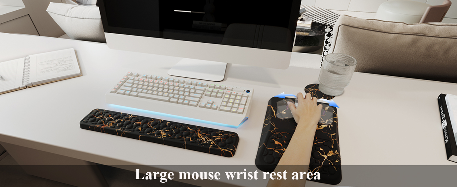 Keyboard wrist rest and mousepad