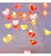 10.5ft Battery Operated Heart Fairy Lights with Remote