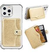 M-Plateau Cell Phone Purse with Slim 3M Adhesive Credit Card Holder for Cell Phone for iPhone 12&amp;...