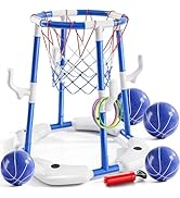 LPFG Pool Basketball Hoop, Summer Water Indoor Outdoor Party Swimming Pool Toys Games for Kids, P...