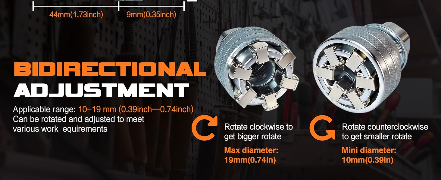Universal Socket Bidirectional Adjust Clockwise Counter Rotate