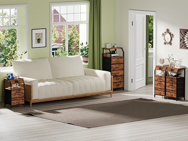 Night Stand with Charging Station